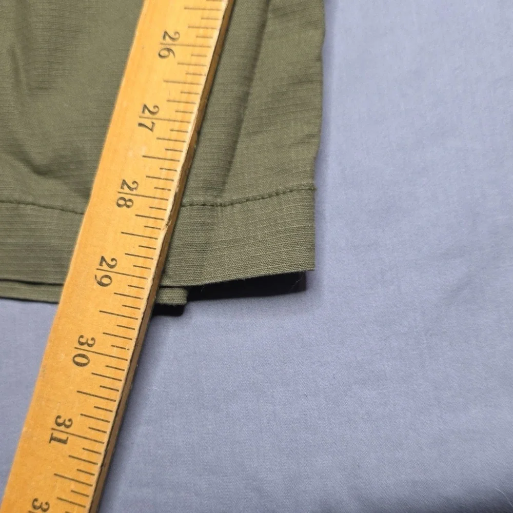 Eddie Bauer Olive Men's Casual Pants Flat Front Straight Leg Cotton Pockets 38